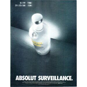 2003 Absolut Surveillance Citron Lemon Flavored Vodka Vintage Print Ad Wall Art